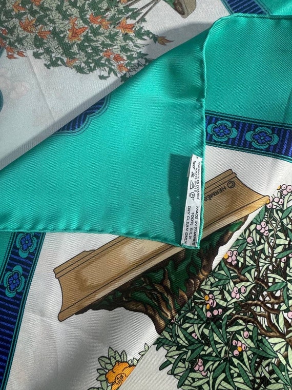 Free DHL EXPRESS Authentic Hermes “bonsai” Silk Scarf (34