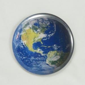 Earth Button. 2.25" pin-back button. Protest Button. Resist Button. Resistance Buttons. Environmental Buttons. Mother Earth. Planet Earth