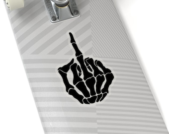 F U sticker. Skeleton middle finger sticker. F U middle finger sticker. Middle finger sticker. Kiss-Cut Stickers