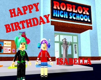 Roblox Meep City Edible Birthday Cake Topper Icing Cake Etsy - 