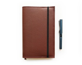 Plumb Brown Moleskine L Cover / Leather Cover for Moleskine Large size Planners and Notebooks