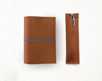 A6 size Meraki Cover /  Refillable cover for A6 journals like Hobonichi Techo or Midori A6 Notebook made with high-quality Italian leather