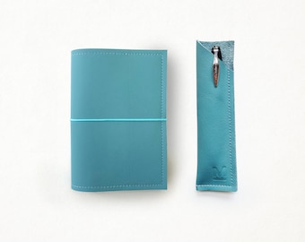 A6 size Meraki Cover /  Refillable cover for A6 journals like Hobonichi Techo or Midori A6 Notebook made with high-quality Italian leather