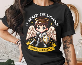 T-shirt Aartsengel Michaël: ontwerp anime-engelkrijger