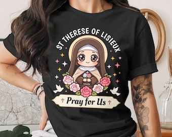 リジューの聖テレーズTシャツ：カトリッククリスチャンギフトTシャツ