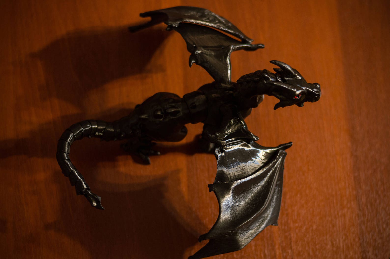 Articulated Black Dragon Dragon Figure Etsy