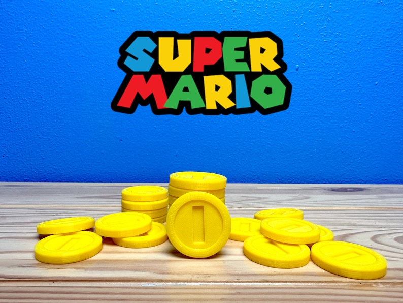 Replica Mario Coins 3D Printed Coins Etsy
