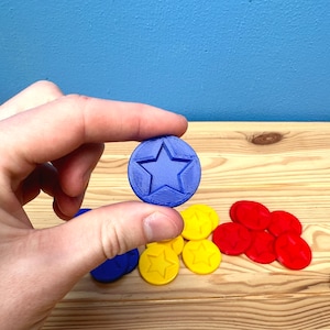 Replica Mario 64 Coins - Red/Blue/Yellow - 3D printed Coins