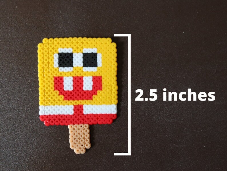 Spongebob Popsicle Perler Bead Art Etsy