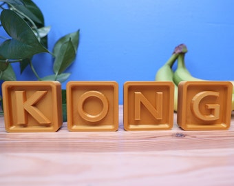 Donkey Kong Country Golden "KONG" Letters - 3D Printed Display Pieces