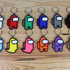 Among Us Keychains - 12+ Colors! 3 Styles! Crewmate/Ghost/Knife/Imposter - 3D Printed Keychains