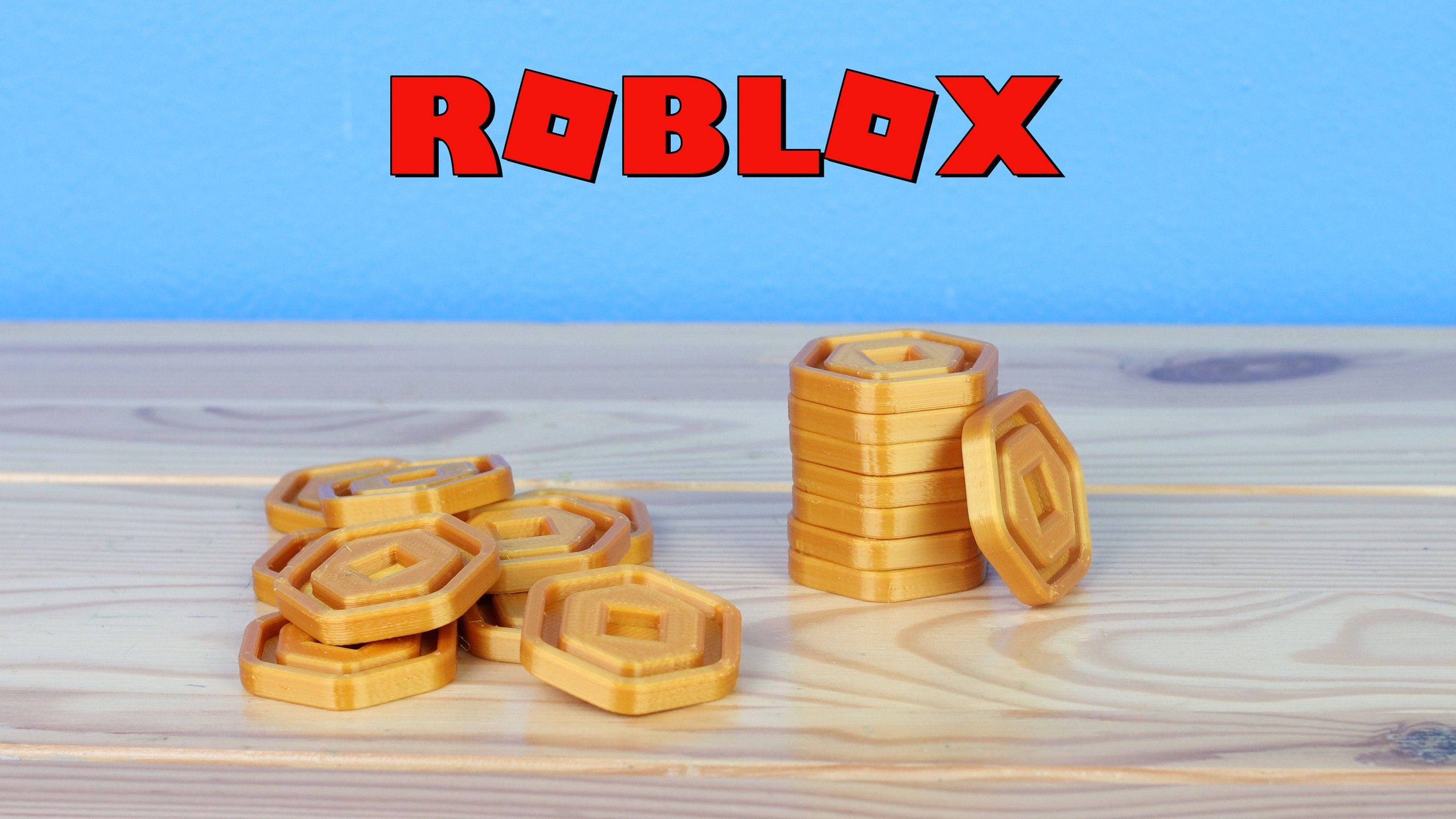 Neatly stacked robux - Roblox