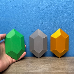 GIANT Rupees - Zelda - Replica Rupees (ALL COLORS) - 3D Printed