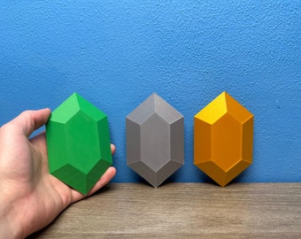 Rupie GIGANTI - Zelda - Replica Rupie (TUTTI I COLORI) - Stampate in 3D