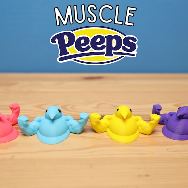 3D Printed Muscle Peeps! Marshmallow Easter Chicks