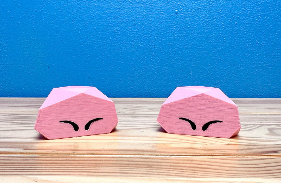 Rock Kirby Figure 3D Printed Figurine Super Smash Bros. Kirby Down B