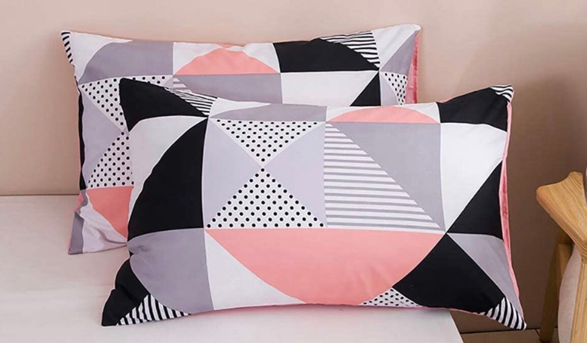Queen Bed Size Weighted Blanket geometric Duvet Cover & Weighted