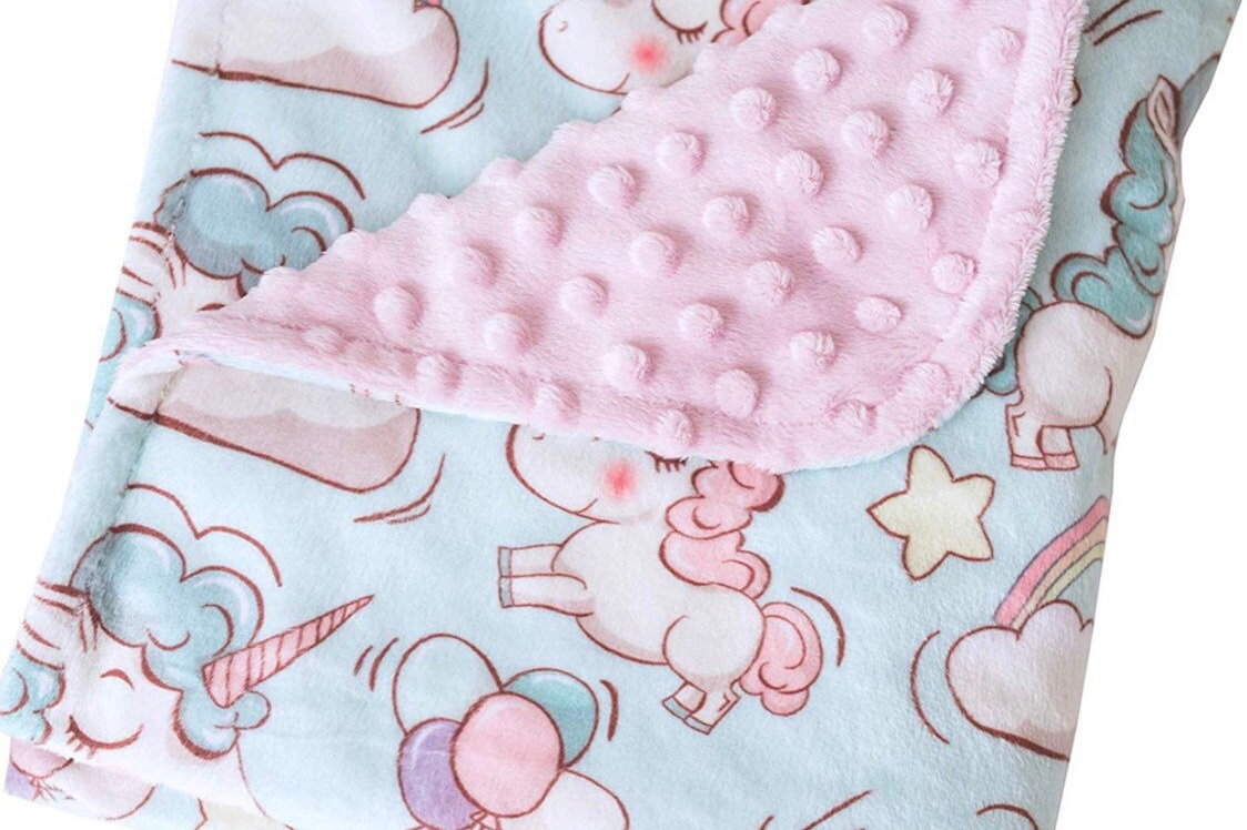 Ready to Ship Weighted Blanket Child Unicorn, Minky, 40 X 30 Sensory