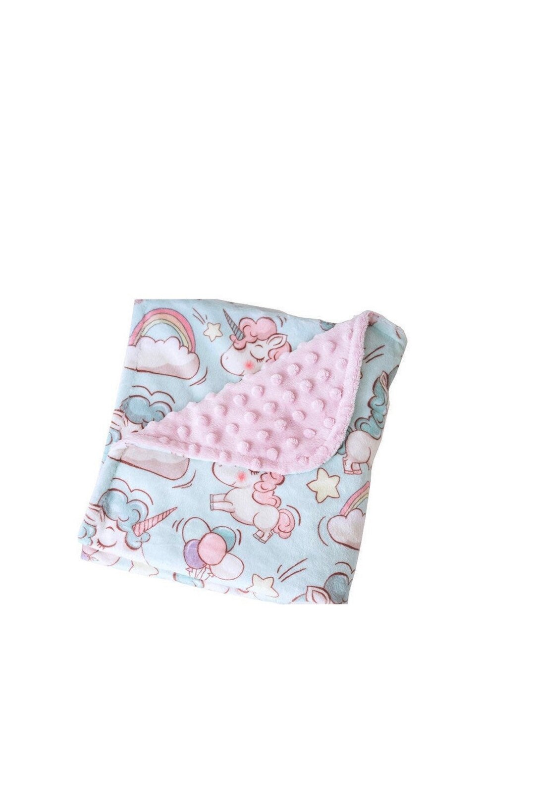 Ready to Ship Weighted Blanket Child Unicorn, Minky, 40 X 30 Sensory