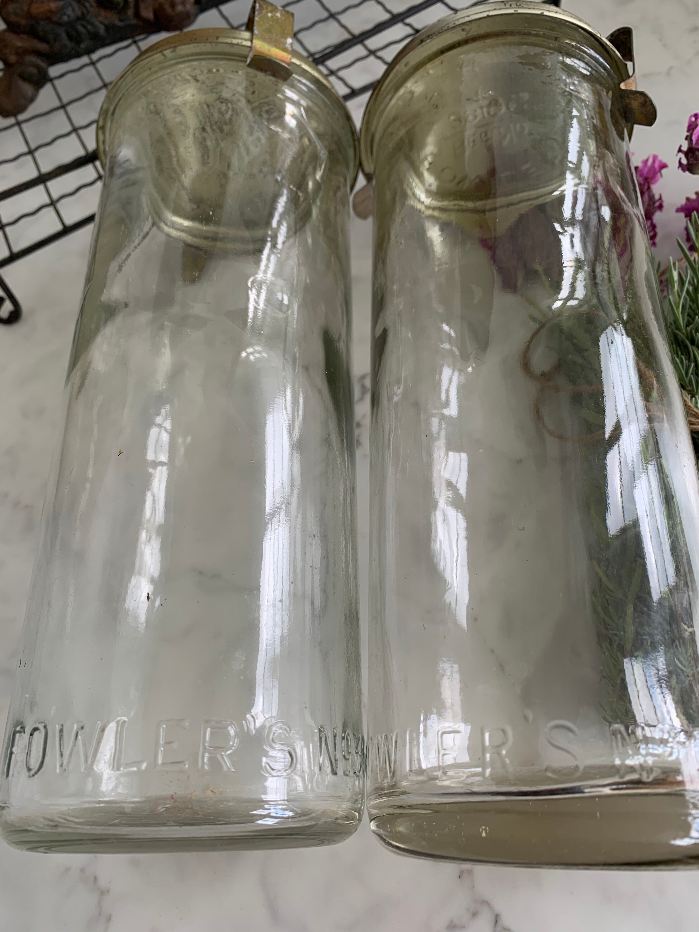 2 Vintage Tall Fowlers Canning Jars Etsy Australia