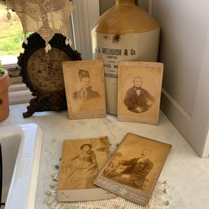 4x Antique cabinet cards