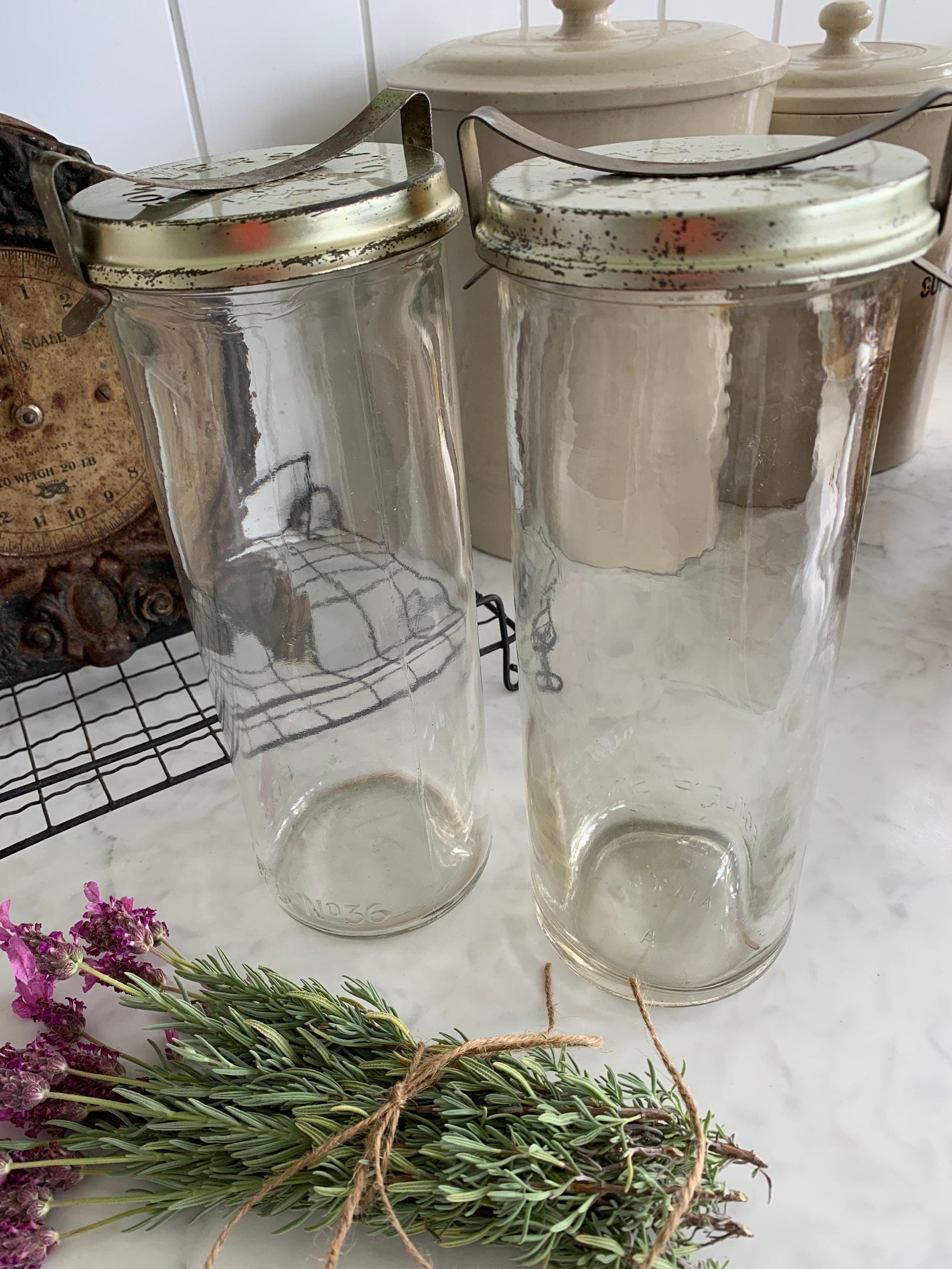 2 Vintage Tall Fowlers Canning Jars Etsy Australia