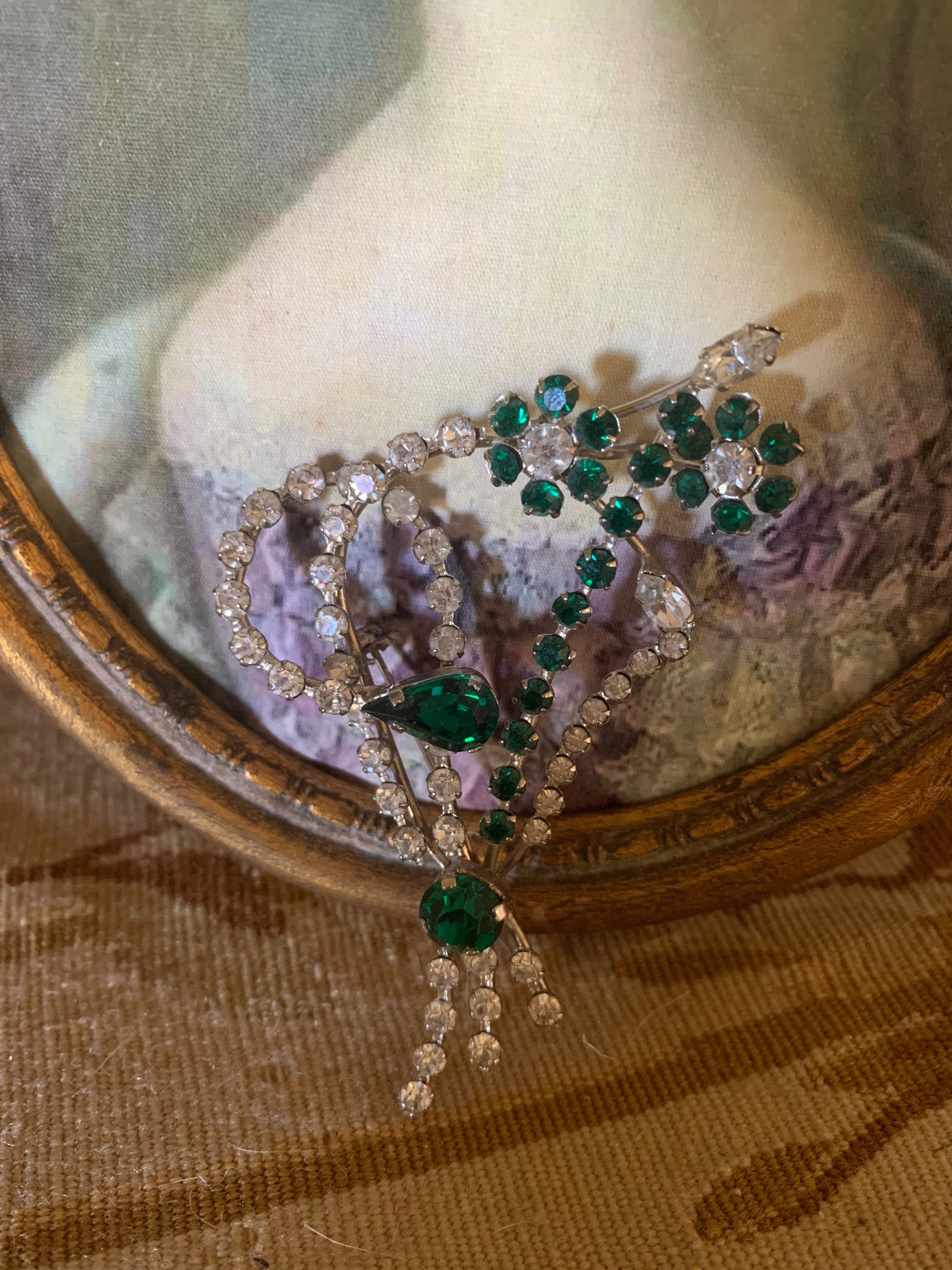 large vintage costume jewellery brooch Etsy