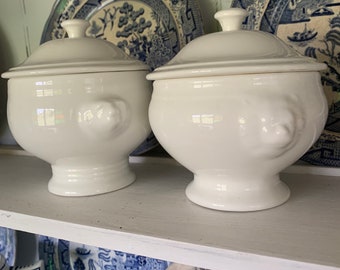 2 French farmhouse style soup bowls