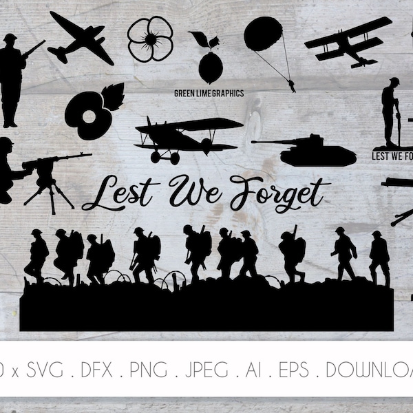 Armistice svg, WW1 vector, WW1 svg, Remembrance day cricut files, War svg bundle, Armistice silhouette, Remembrance Silhouette, war cut file