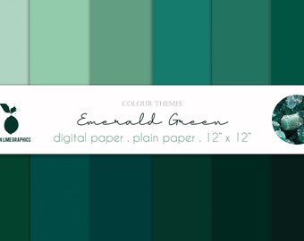 Emerald Green Digital Paper, Green Solid Colour Paper, Plain Green Digital Paper, Emerald Digital Paper, Emerald Scrapbook Paper, Download