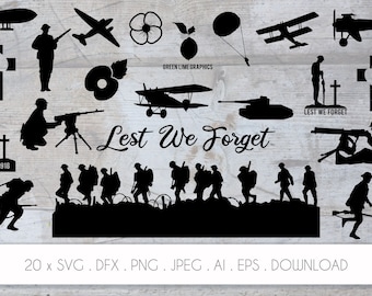 Armistice svg, WW1 vector, WW1 svg, Remembrance day cricut files, War svg bundle, Armistice silhouette, Remembrance Silhouette, war cut file