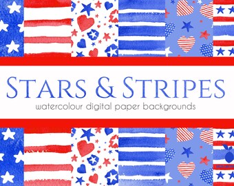 4th July Stars and Stripes Digital Paper, Independance Day, America, United States backgrounds, Memorial Day decorations