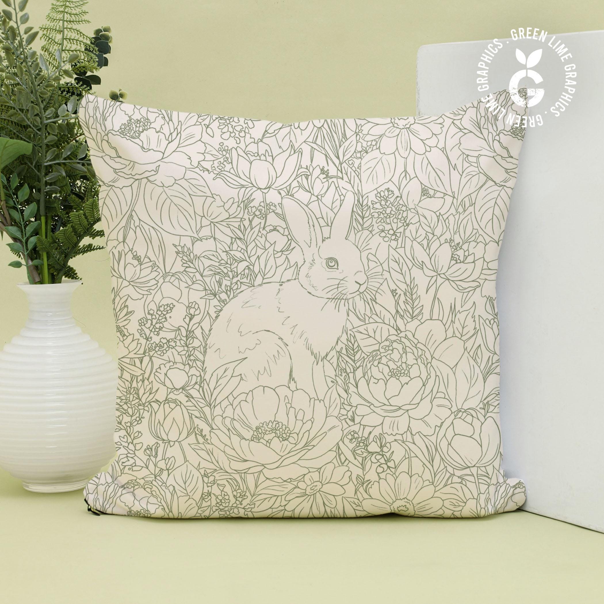 Spring Rabbit Seamless Pattern: Vintage Floral Digital Paper (JPEG) - Etsy