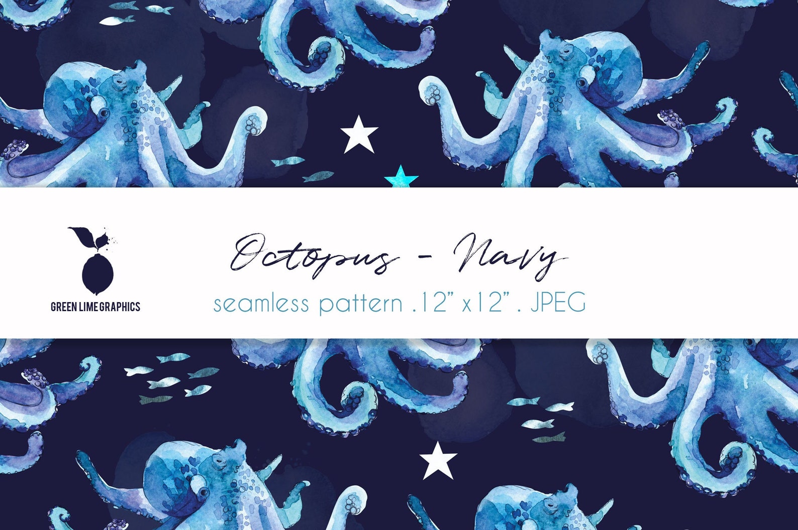 Octopus Seamless Pattern: Sea Life Fabric Design (digital Download) - Etsy
