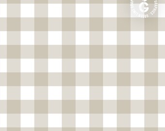 Gingham seamless pattern, Neutral Gingham, Check, Plaid, Fabric Design, Commercial license, Non-exclusive, Digital Download