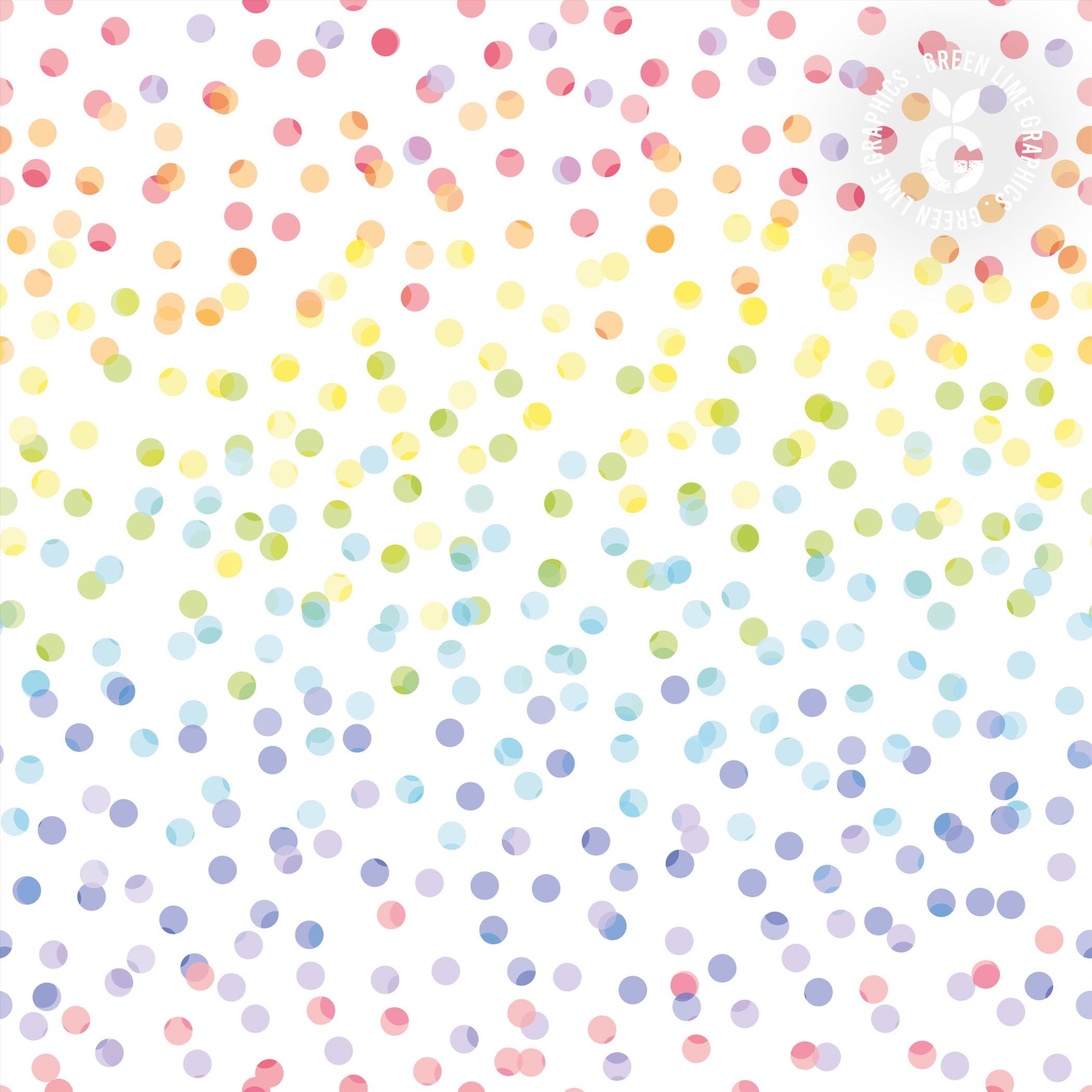 Light Color Confetti Pattern Rainbow Confetti Seamless Pattern: Colorful Digital Paper (digital ...
