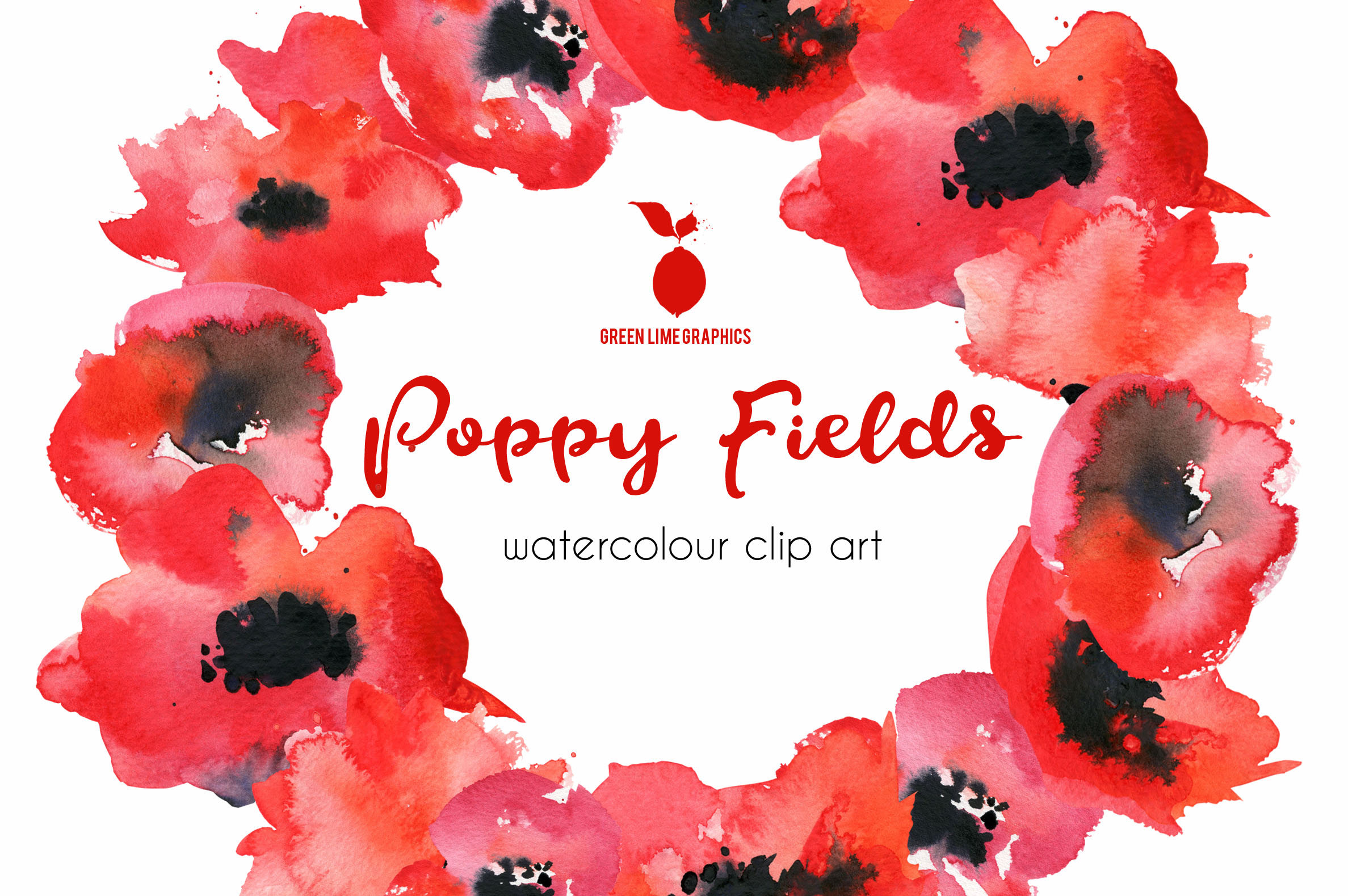 Clipart aquarel klaproos: bloemen op herdenkingsdag (digitaal papier) -  Etsy België, image size:2375x1579