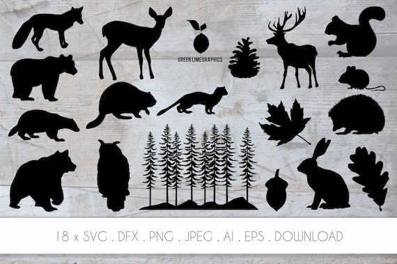 Woodland Forest Friends on Lime Woodland Forest Friends on Lime