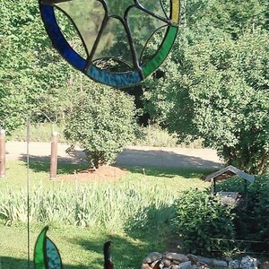 Stained glass dream catcher, chakra color sensor, window decoration image 5