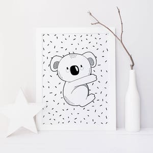 Koala – Affiche et Carte – Décoration pour Chambre Enfant et Bébé – Trois Petits Potes