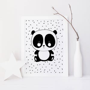 Panda – Affiche et Carte – Décoration pour Chambre Enfant et Bébé – Trois Petits Potes