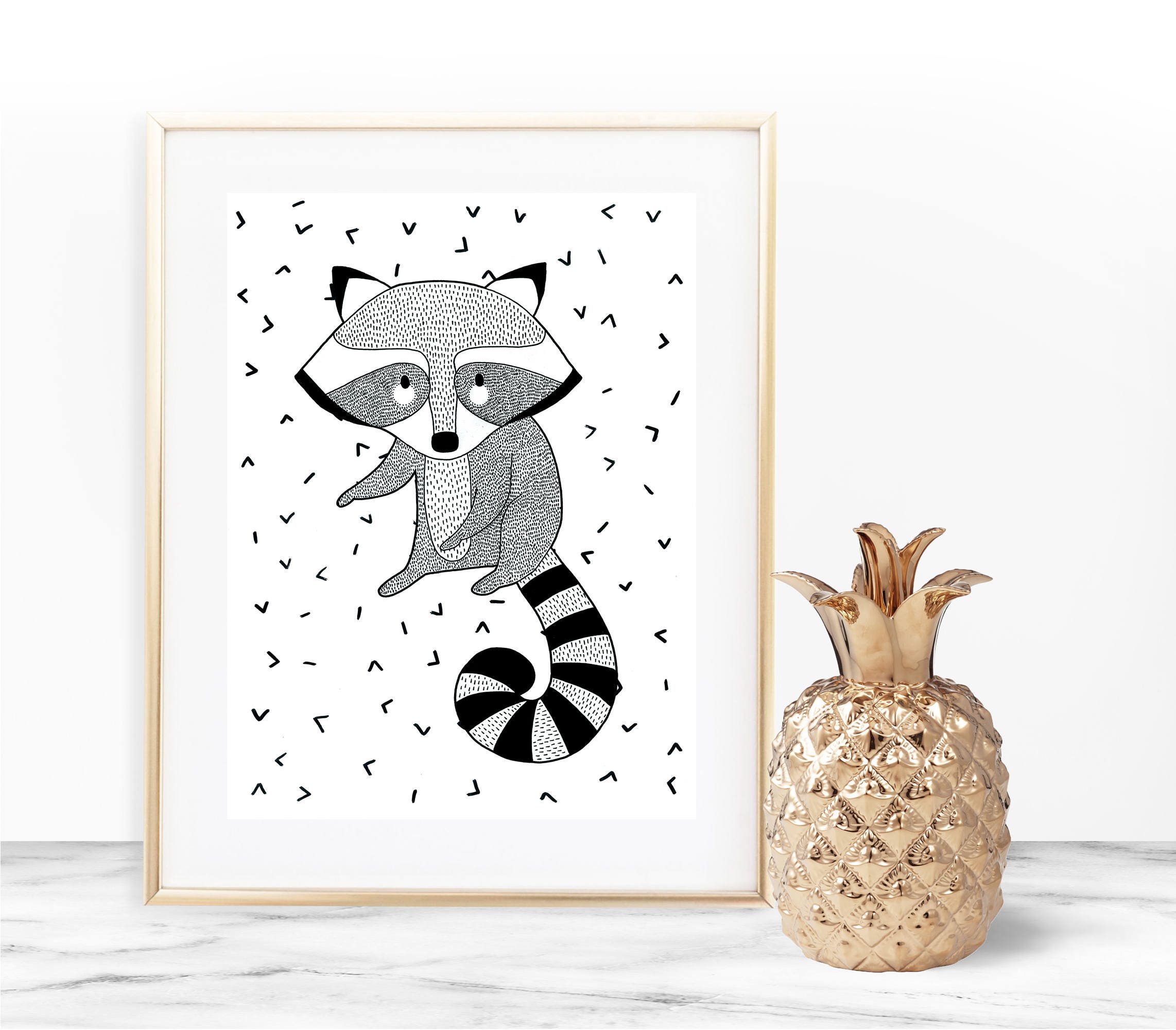 Raccoon – Poster / Card – Wall Decoration for Babies and Children ...