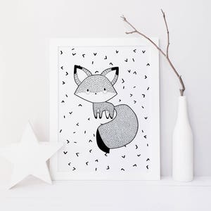 Renard – Affiche et Carte – Décoration pour Chambre Enfant et Bébé – Trois Petits Potes