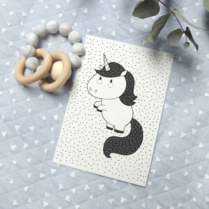 Unicorn Poster / Card Wall Decoration for Babies and Children Trois Petits Potes image 2