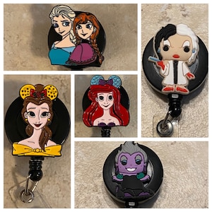 Disney princess villain badge reel, Cruella de Vil, Ursula,  Evil queen, Maleficent, teacher, paramedics, beauty &the beast, frozen, mermaid