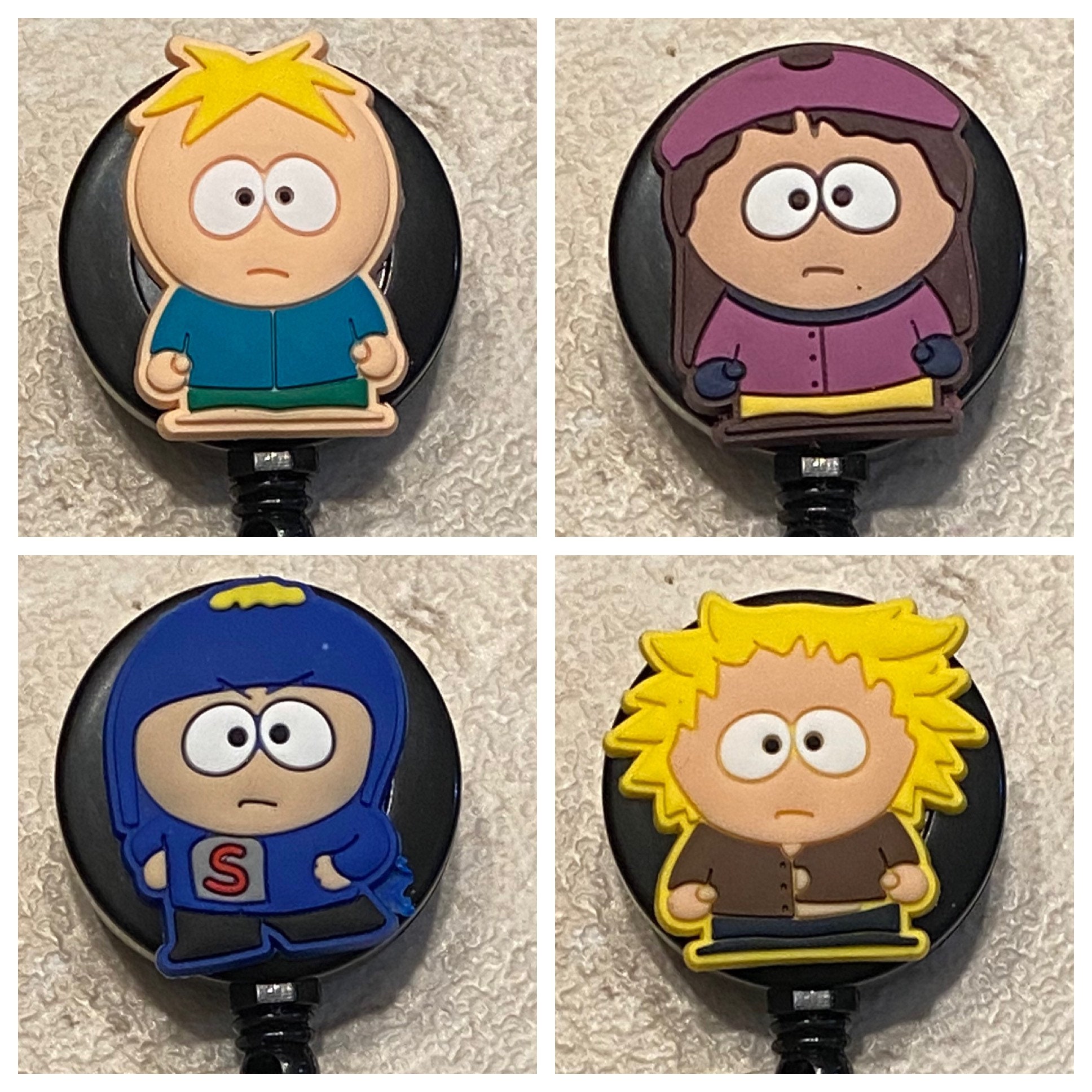 South Park Badge Reel, Id Holder, Cartmen, Kenny, Chef, Mr