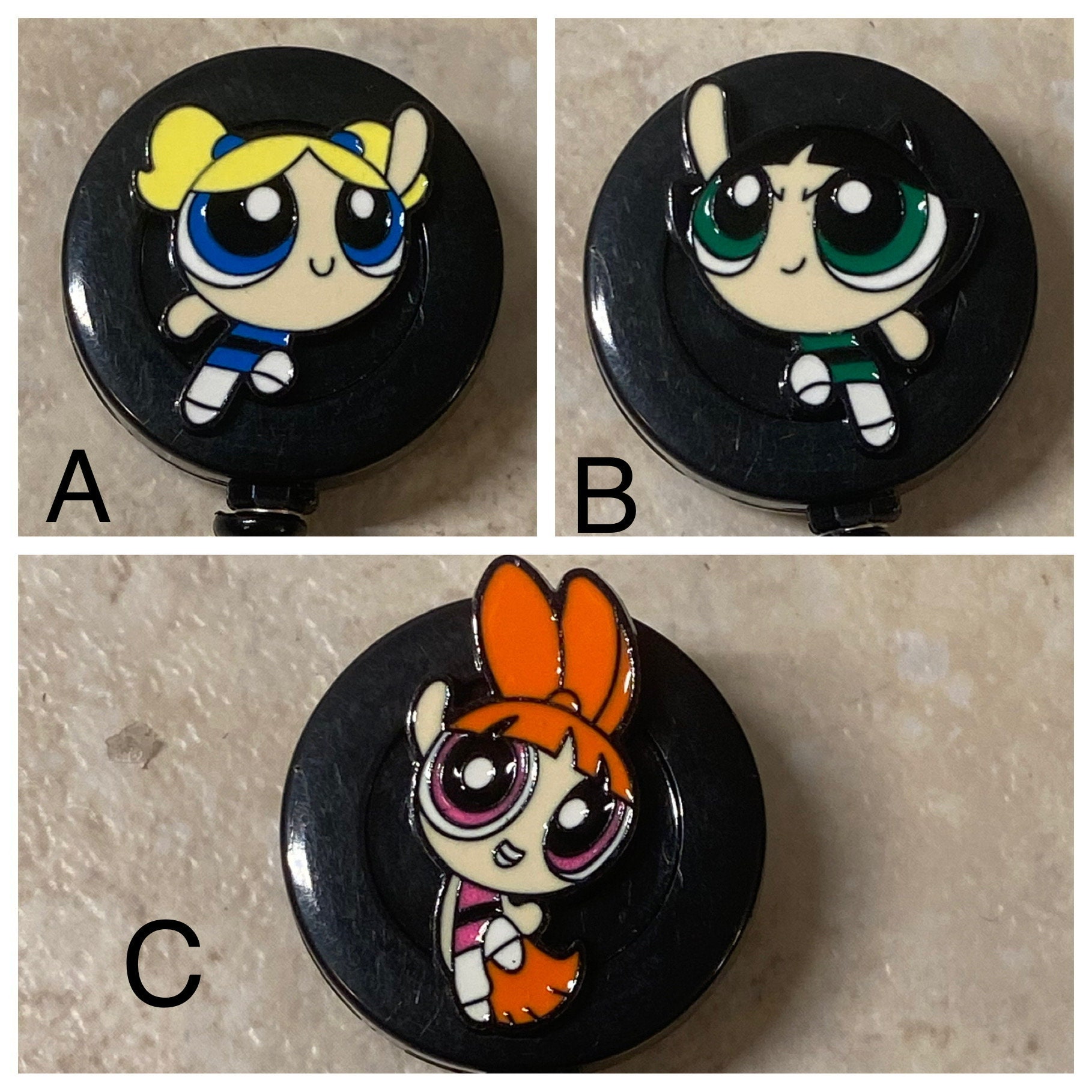 Power Puff Girls Badge Reel, Retractable, Blossom, Buttercup, Bubbles, Mojo  Jojo, Anime, Japanese, Rn, Nurse, Doctor, Teacher, Veterinary 