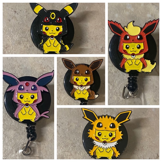 Pokemon Pikachu Badge Reel, Evolution of Eevee, Espeon, Umbreon