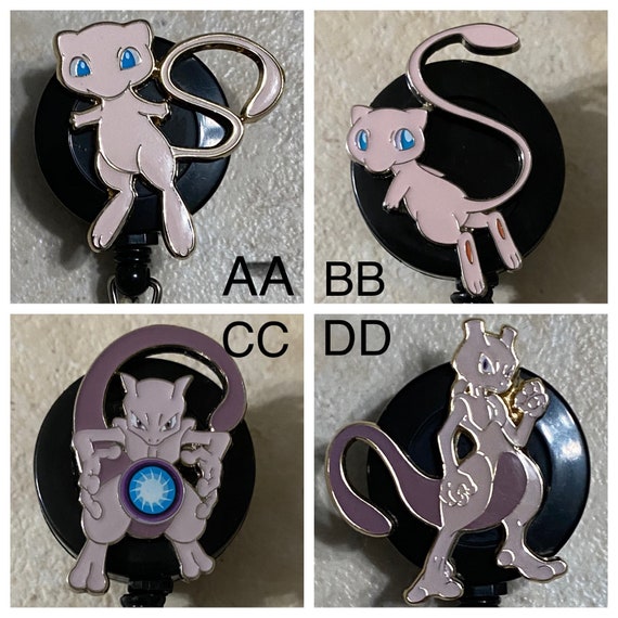 Pokémon Badge Reel, ID Holder, Charizard, Blastoise, Snorlax, Mew