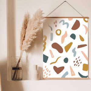 Geometric Shapes Art Print / Mid Century Modern / Printable Art / Digital Print / Wall Art / Home Decor